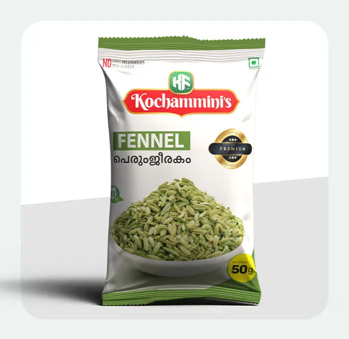 Kochamminis Kerala Fennel Seeds (Saunf) whole spice pack