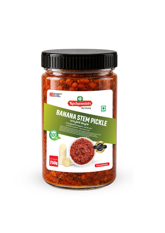 Kochamminis Authentic Kerala Banana Stem Pickle-250g