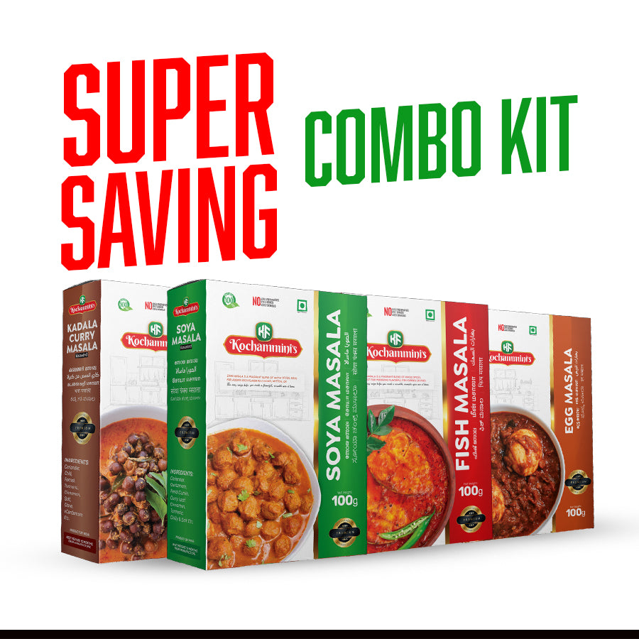 KOCHAMMINIS SUPER SAVING COMBO KIT – 4 Premium Masalas | 100g Each